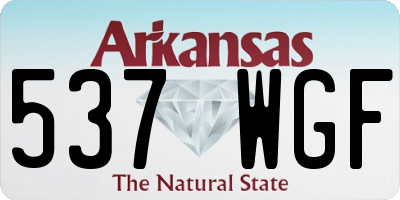 AR license plate 537WGF