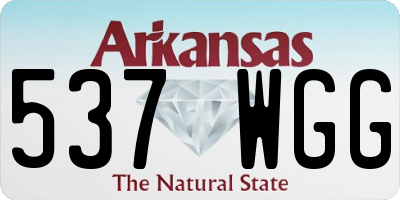 AR license plate 537WGG