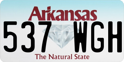 AR license plate 537WGH