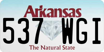 AR license plate 537WGI