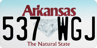 AR license plate 537WGJ