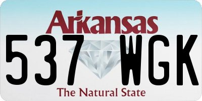 AR license plate 537WGK
