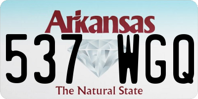 AR license plate 537WGQ