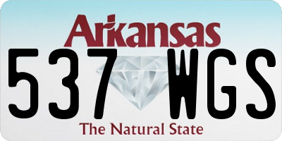 AR license plate 537WGS