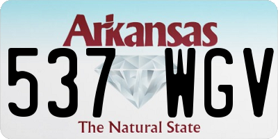 AR license plate 537WGV