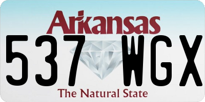 AR license plate 537WGX