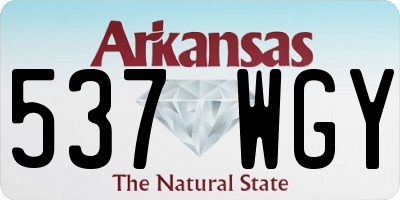AR license plate 537WGY