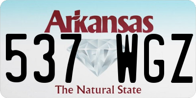AR license plate 537WGZ
