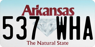 AR license plate 537WHA
