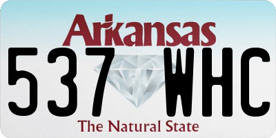 AR license plate 537WHC