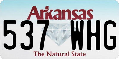 AR license plate 537WHG