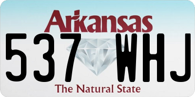 AR license plate 537WHJ