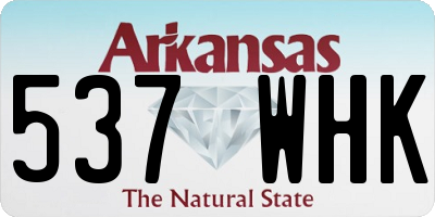 AR license plate 537WHK