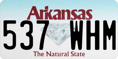 AR license plate 537WHM