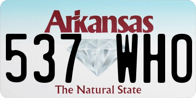 AR license plate 537WHO
