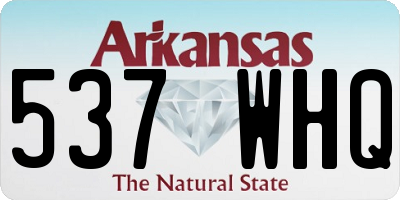 AR license plate 537WHQ