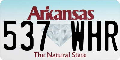 AR license plate 537WHR
