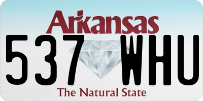 AR license plate 537WHU