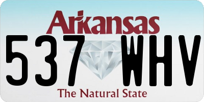 AR license plate 537WHV