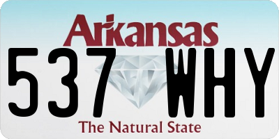 AR license plate 537WHY