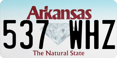 AR license plate 537WHZ