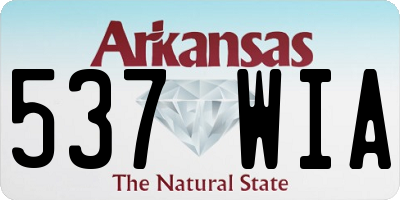 AR license plate 537WIA