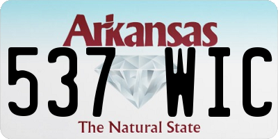 AR license plate 537WIC