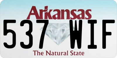 AR license plate 537WIF