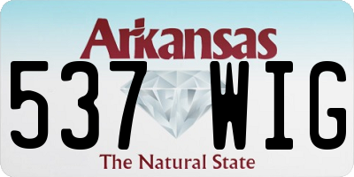 AR license plate 537WIG