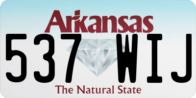 AR license plate 537WIJ