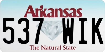 AR license plate 537WIK