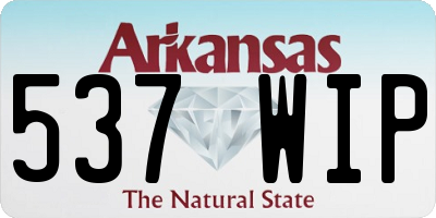 AR license plate 537WIP