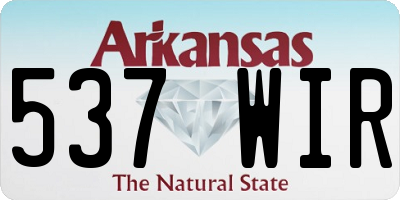 AR license plate 537WIR