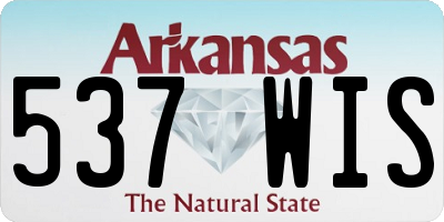 AR license plate 537WIS