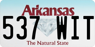 AR license plate 537WIT