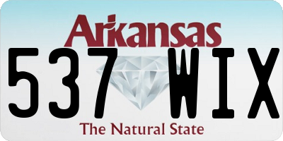 AR license plate 537WIX