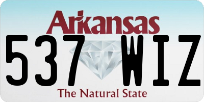 AR license plate 537WIZ