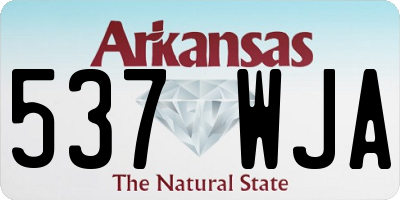 AR license plate 537WJA
