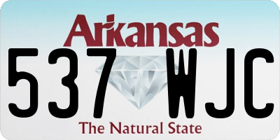 AR license plate 537WJC