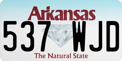 AR license plate 537WJD