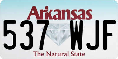AR license plate 537WJF