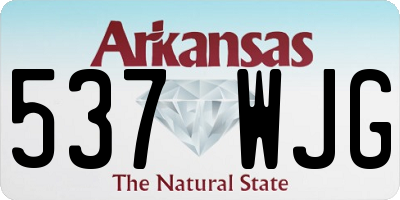 AR license plate 537WJG