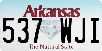 AR license plate 537WJI