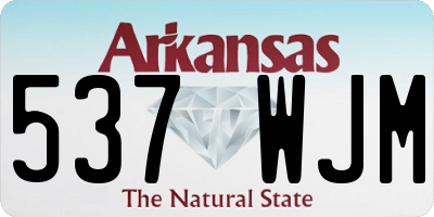 AR license plate 537WJM