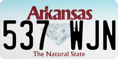 AR license plate 537WJN