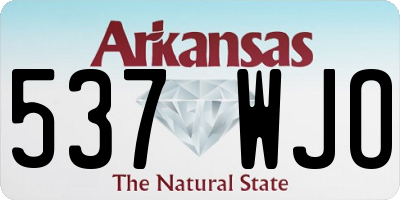 AR license plate 537WJO