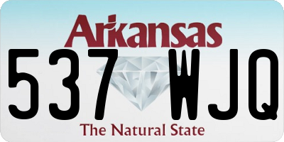 AR license plate 537WJQ