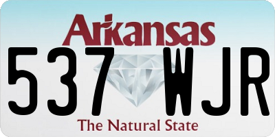 AR license plate 537WJR