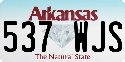 AR license plate 537WJS