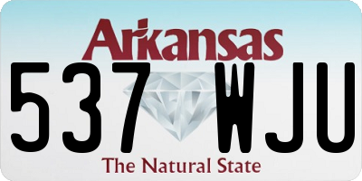 AR license plate 537WJU